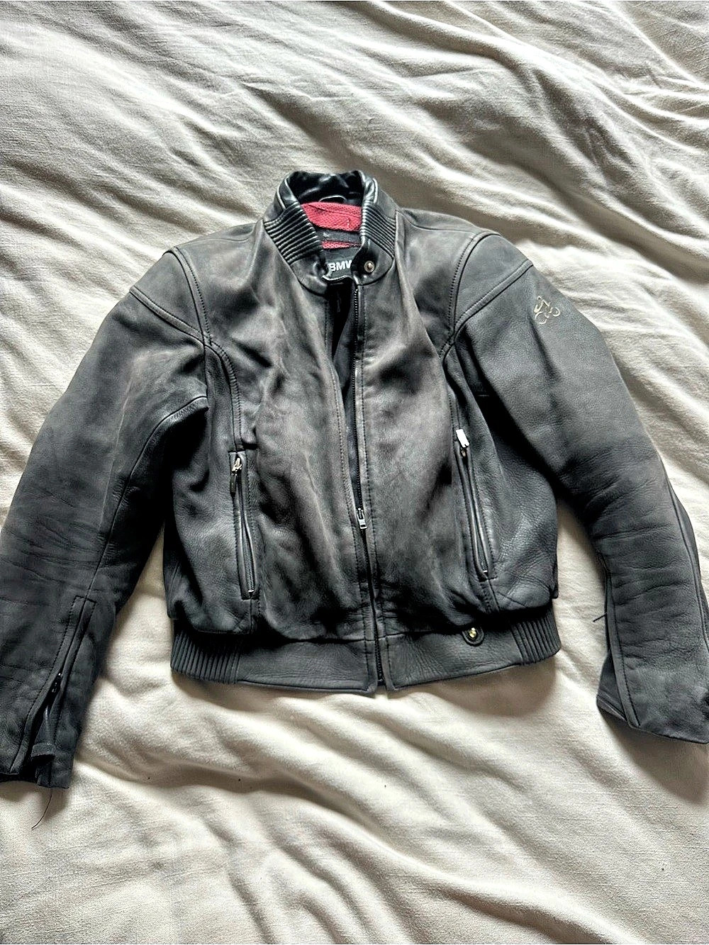 BMW Atlantis 2 Leather Motorcycle Jacket Black Medium